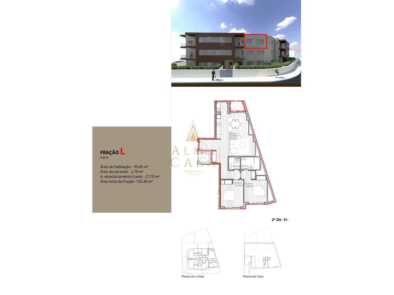 Apartamento T2 | Novo | Centro Rio Tinto | 2 L.Gargem | Varanda-19
