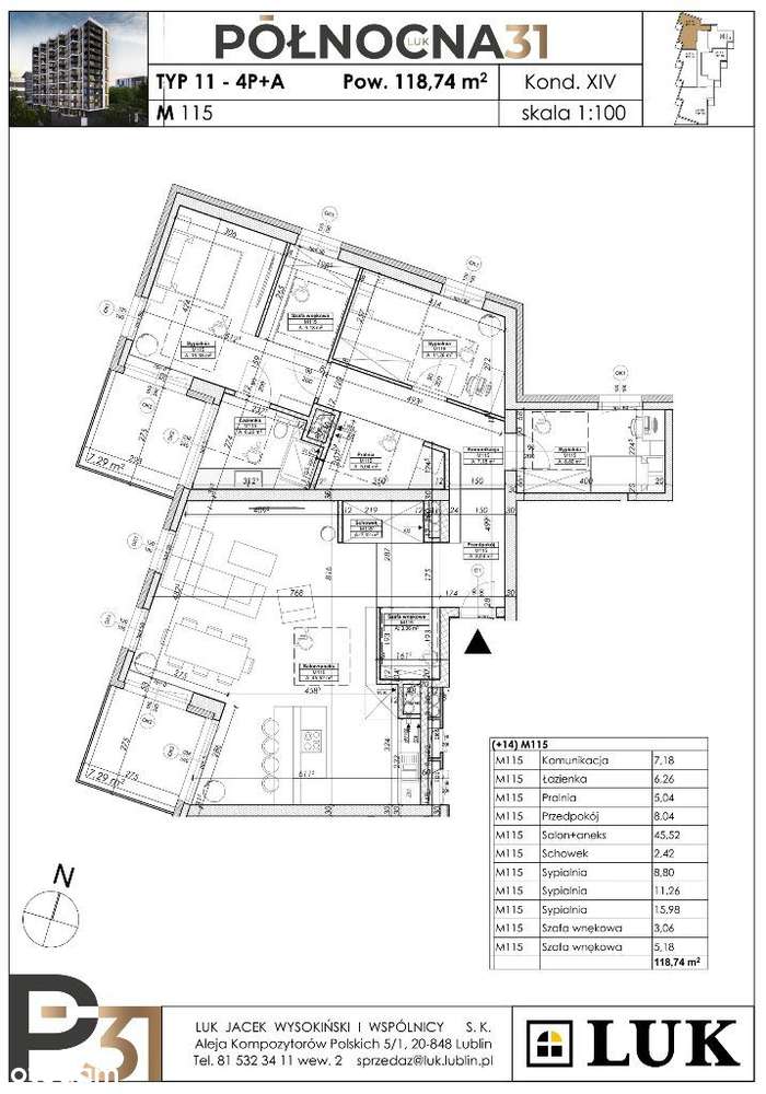 Mieszkanie nr 115 - Pełny obrazek: 2/7