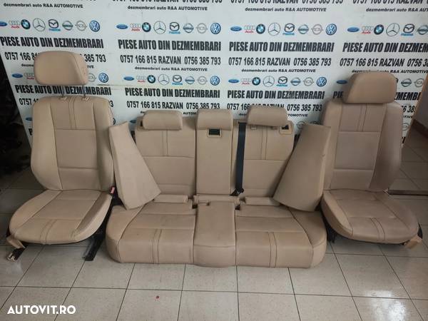 Interior Complet Scaune Bancheta Piele Crem Bmw X3 E83 Volan Stanga Europa - Dezmembrari Arad - 4