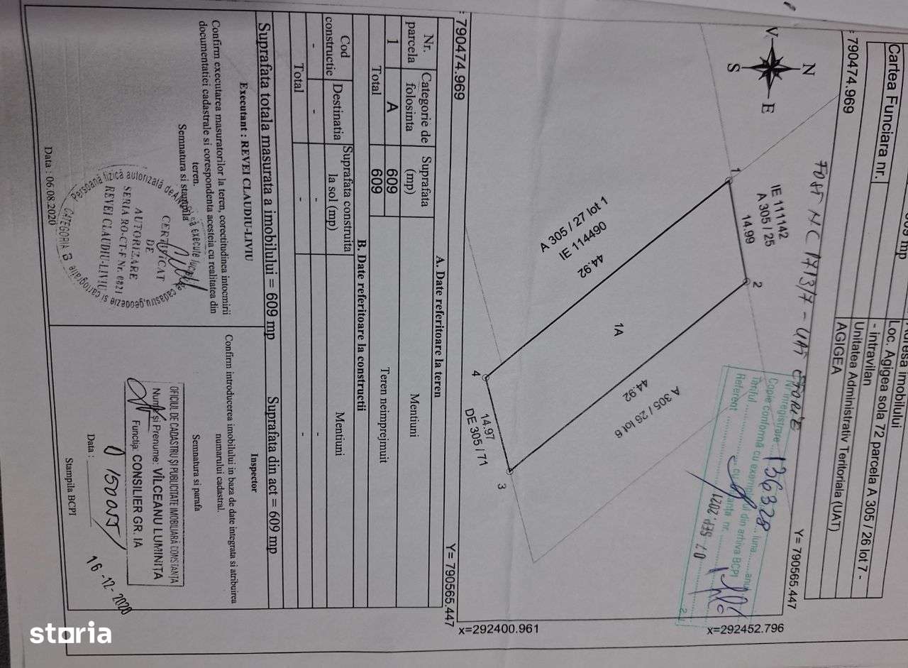 Eforie nord 609 mp, intravilan 15 ml deschidere - Imagine principală: 2/2