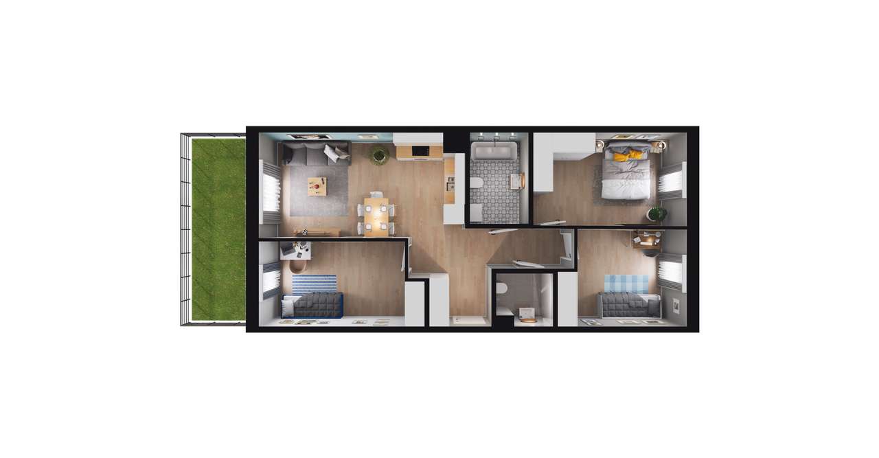 cicha okolica | Park Kościuszki | o.podłogowe - Pełny obrazek: 3/9