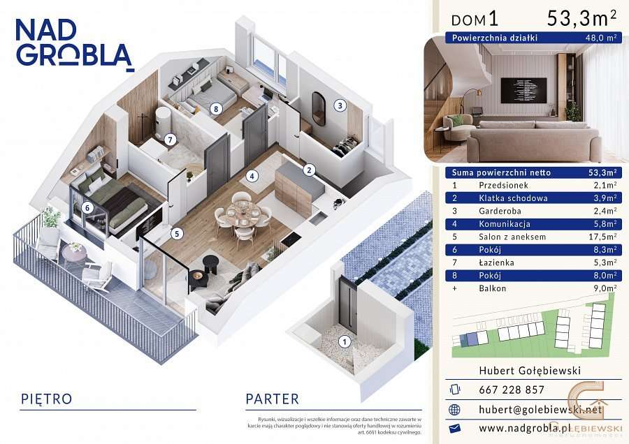 Nad Groblą nowe mieszkanie z balkonem - budynek C - Pełny obrazek: 1/12