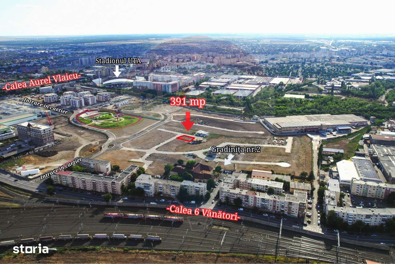 Teren de vânzare pe colț, cu deschidere dublă – 40 m front stradal - Imagine principală: 4/8