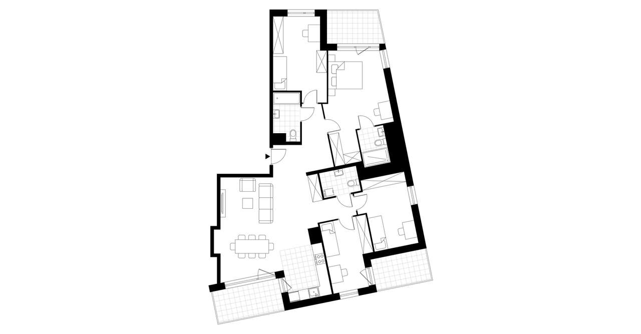 5-pokojowe mieszkanie 116m2 + loggia - Pełny obrazek: 3/8