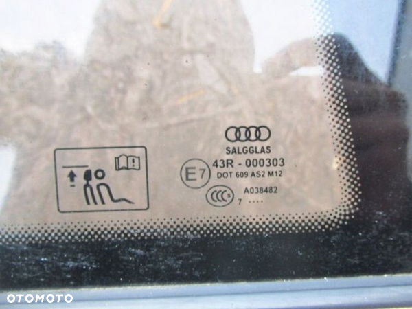 Audi A5 8T coupe Szyba prawy tył tylna - 5