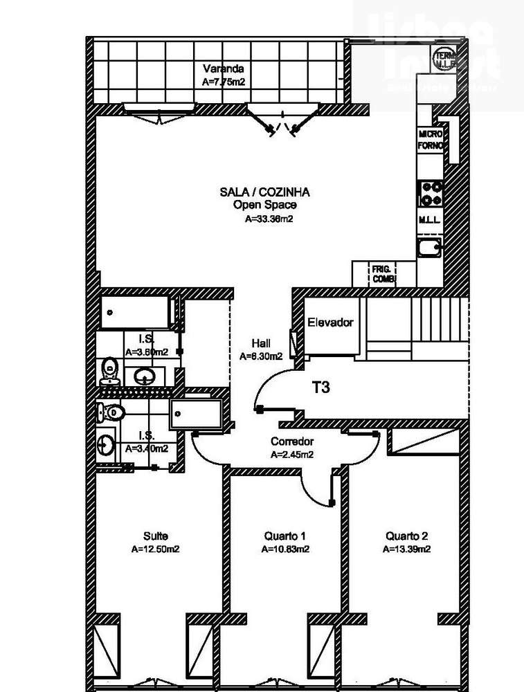 Apartamento T3 Novo com Varanda em Benfica-24
