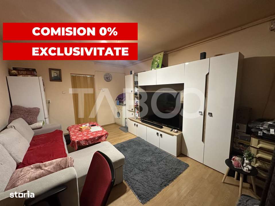 Garsoniera mobilata si utilata la etaj 2 zona Broscarie Sibiu - Imagine principală: 1/7