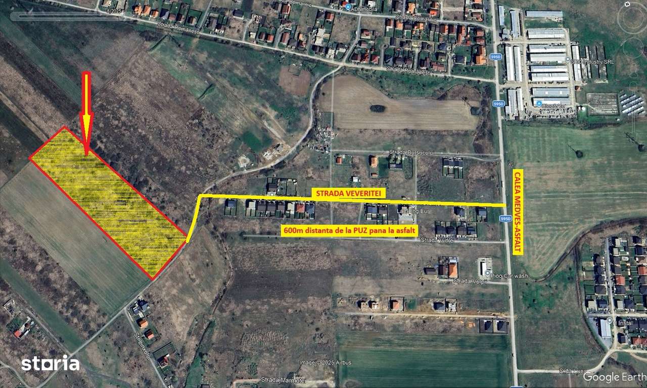 Terenuri de vanzare  Moșnița Nouă – TOATE UTILITATILE-plata RATE - Imagine principală: 3/7