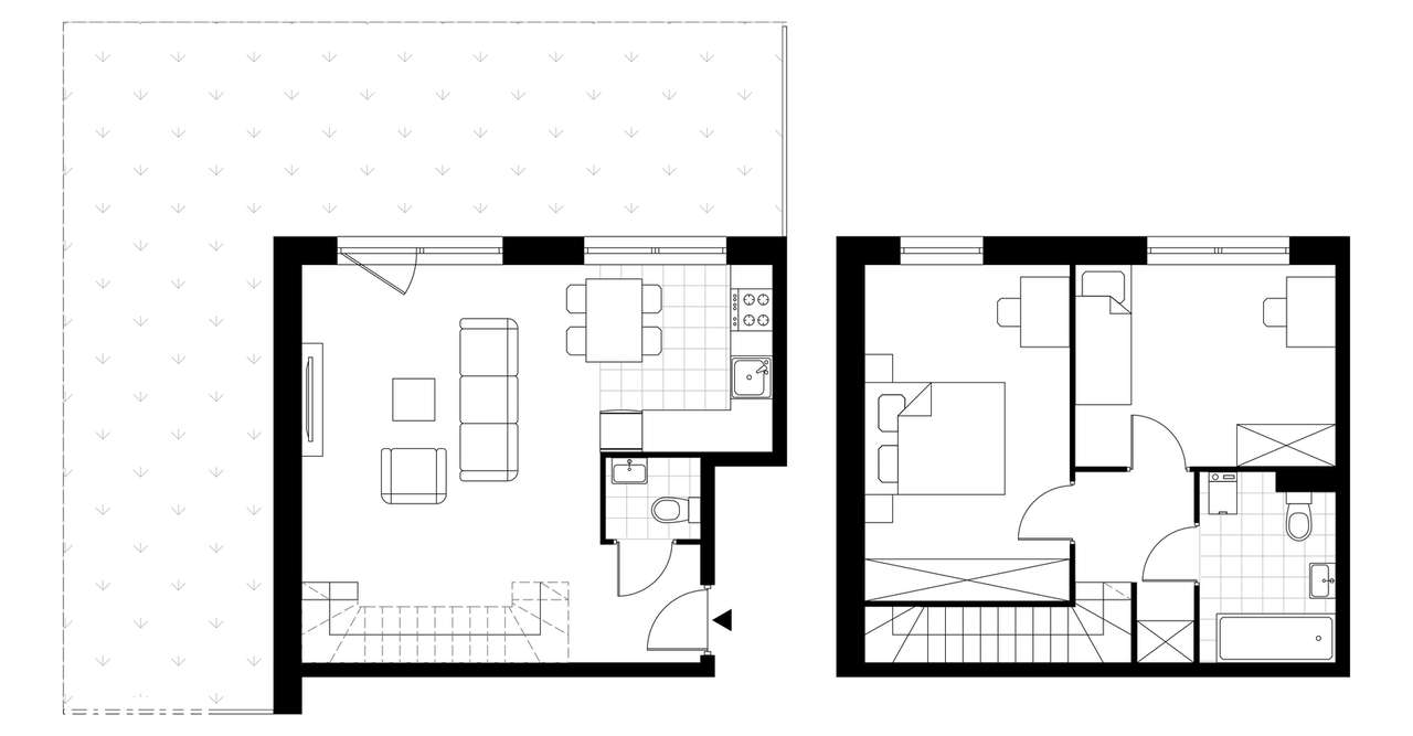 3-pokojowe mieszkanie 66m2 + ogródek - Pełny obrazek: 3/7