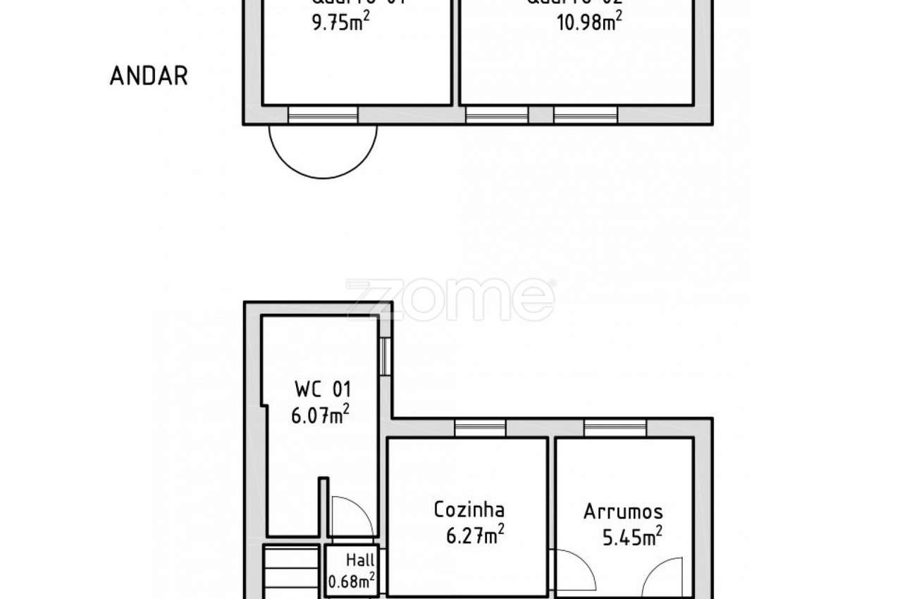 Moradia T3 c/ Logradouro, Aldoar - Grande imagem: 3/45