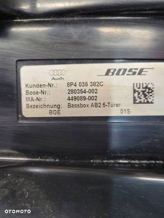 GŁOŚNIK SUBWOOFER TUBA AUDI A3 8P 8P4035382C BOSE - 6