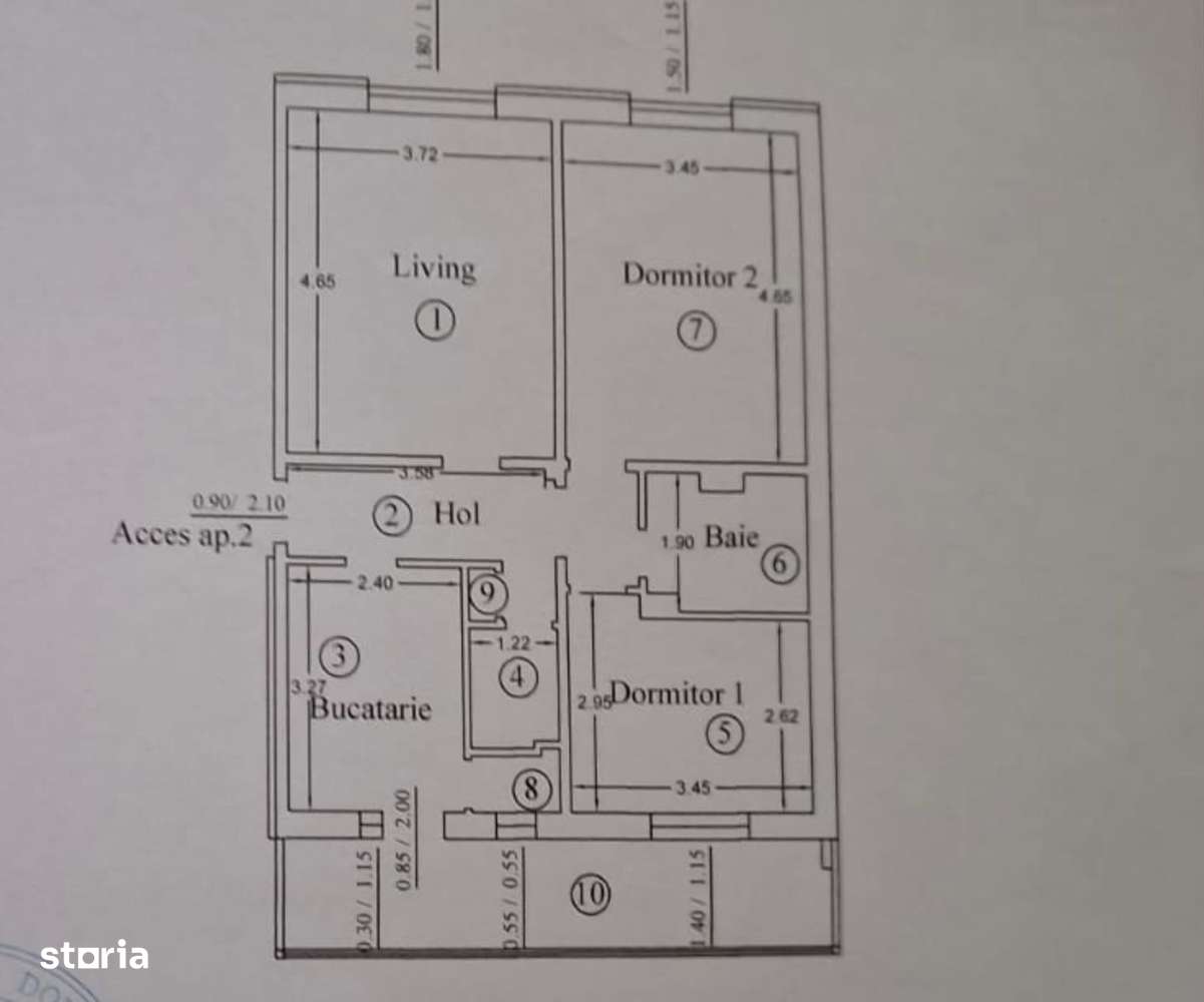 Apartament 3 camere str. Codrii Cosminului, 2 bai, loc de parcare. - Imagine principală: 4/12