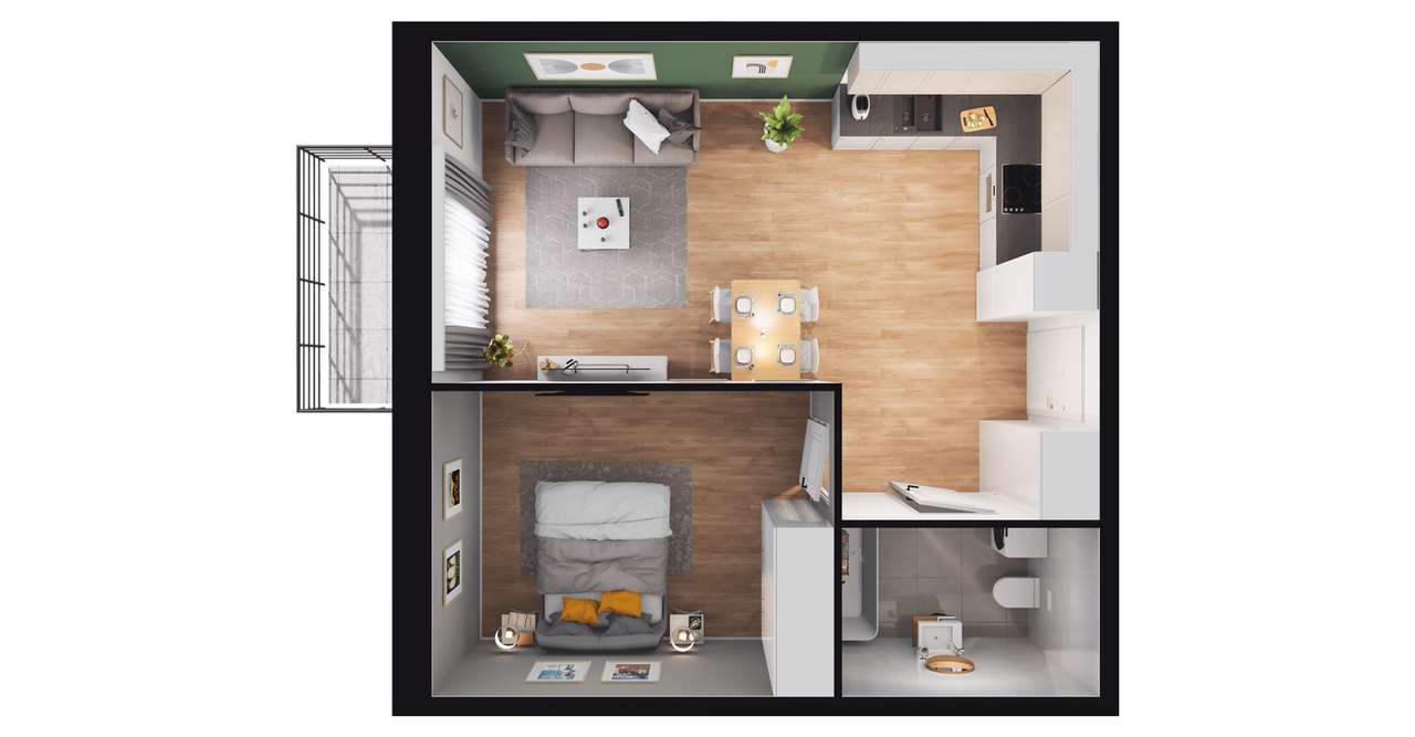 Nova Ceramiczna  | mieszkanie 2-pok. | A31 - Pełny obrazek: 3/9