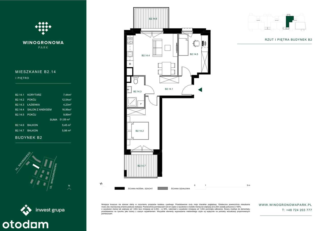 Osiedle Winogronowa Park |mieszkanie 3-pok. |B2.14 - Pełny obrazek: 2/8