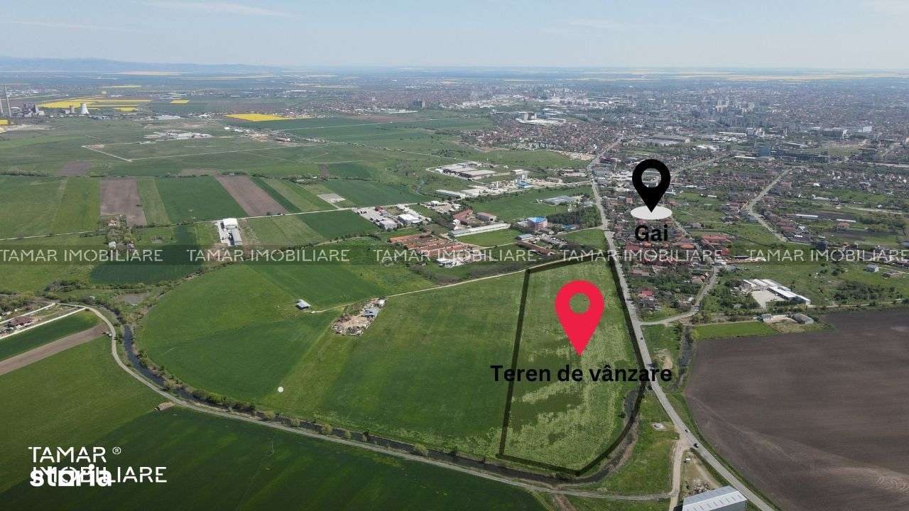 Teren 61.000 mp Gai, str. Câmpurilor - 2 fronturi stradale - Imagine principală: 2/5