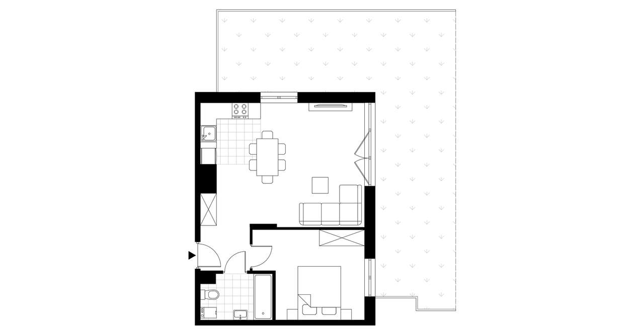 2-pokojowe mieszkanie 49m2 + ogródek Bez Prowizji - Pełny obrazek: 3/8