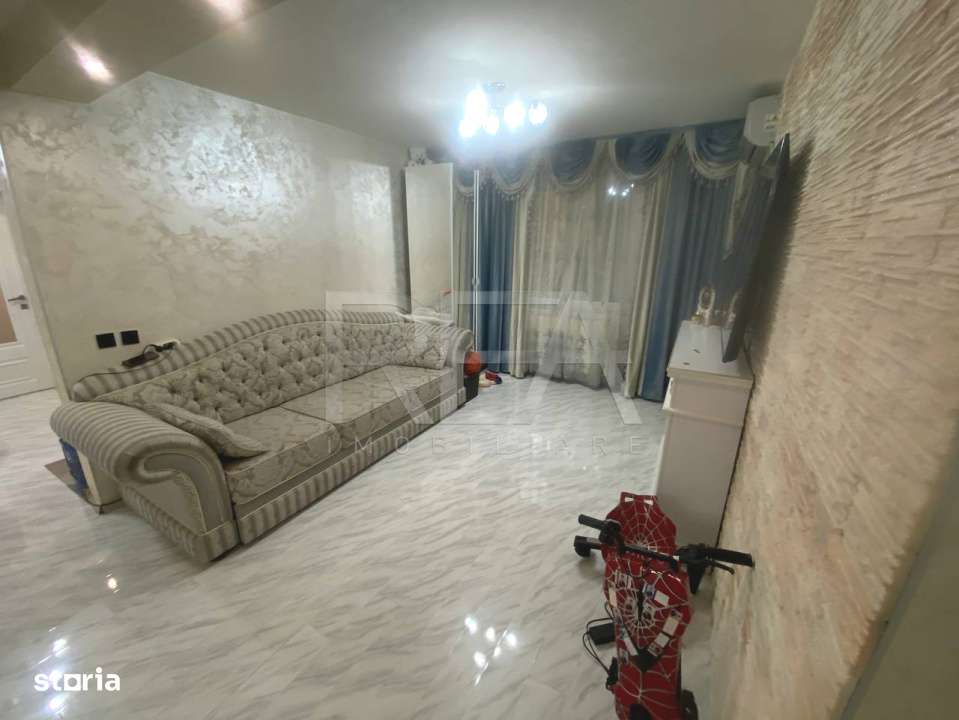 3 Camere- Etaj 1/8 -Centrala proprie- Piata Rahova