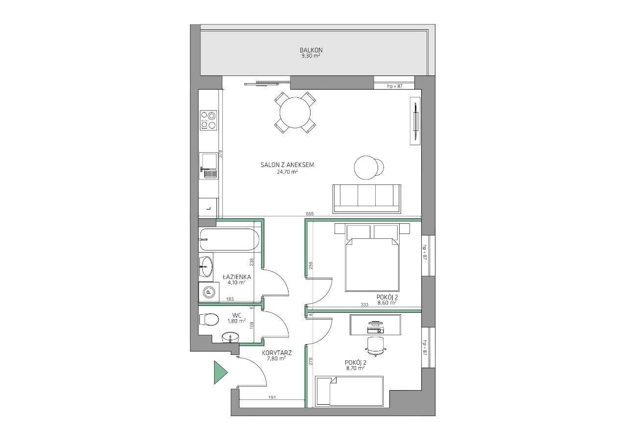 6.Dzielnica - Mieszkanie 25/M3e/6C - Pełny obrazek: 2/15