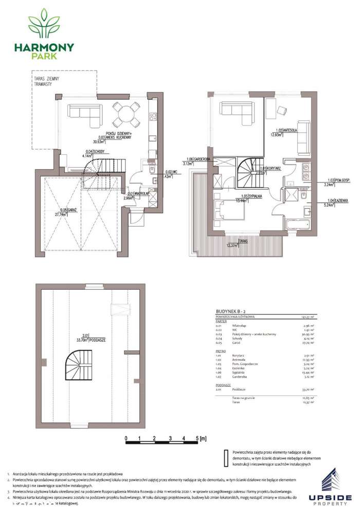 Dom o powierzchni użytkowej ponad 140m2 z ogrodem 168m2 (B2-22) - Pełny obrazek: 3/11