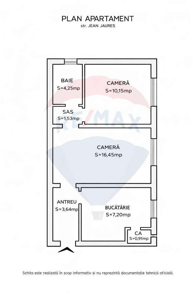 Apartament cu 2 camere de vanzare pe Str.Jean Jaures Nr.12, 43mp-11