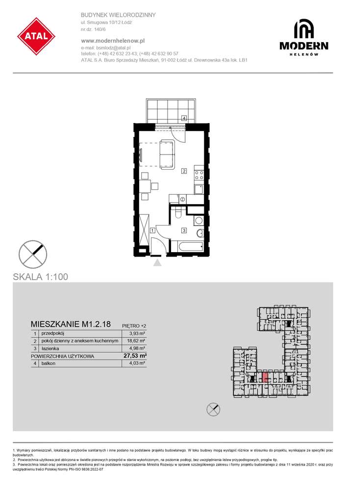 Mieszkanie wykończone 27,53m2 z odbiorem 08.2026I Smugowa/Park Śledzia - Pełny obrazek: 4/8