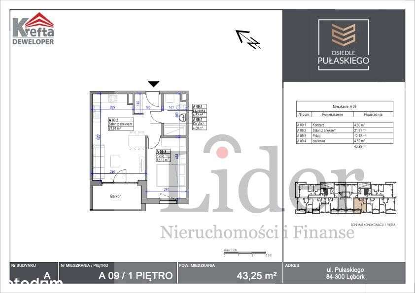 Nowoczesne Mieszkania 2 i 3 Pokojowe od 43 do 63 M - Pełny obrazek: 2/18