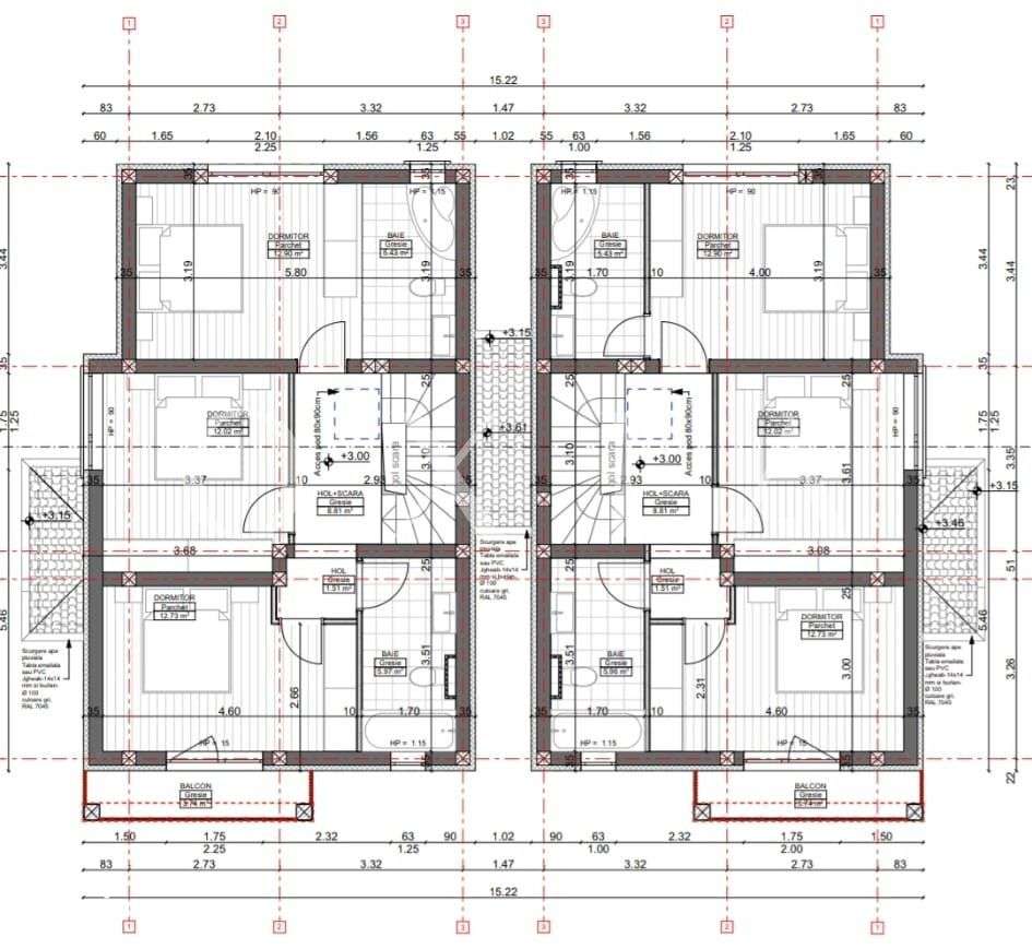 AX1187 Mosnita Noua, 1/2 Duplex Despartit Prin Camera Tehnica-3