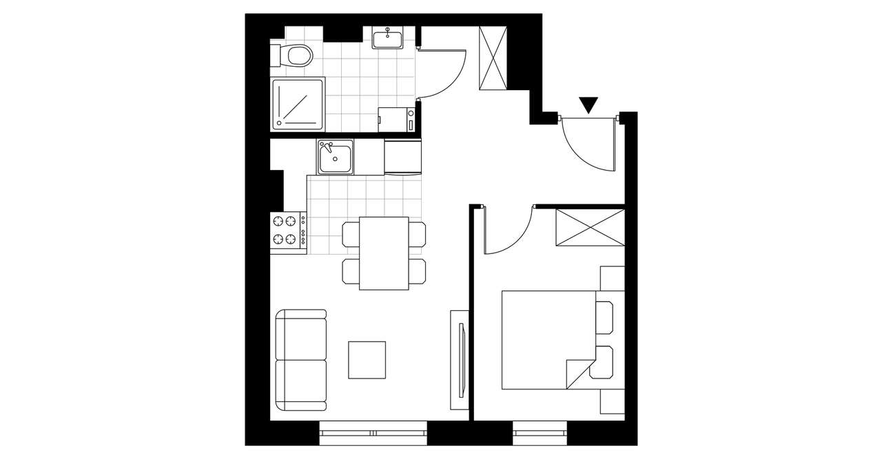 Zakątek Łokietka | mieszkanie 2-pok. | A2 - Pełny obrazek: 4/7