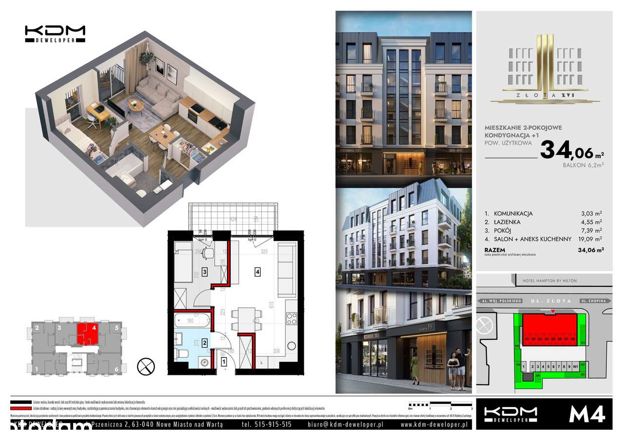 Mieszkanie, 34,06 m², Kalisz-4