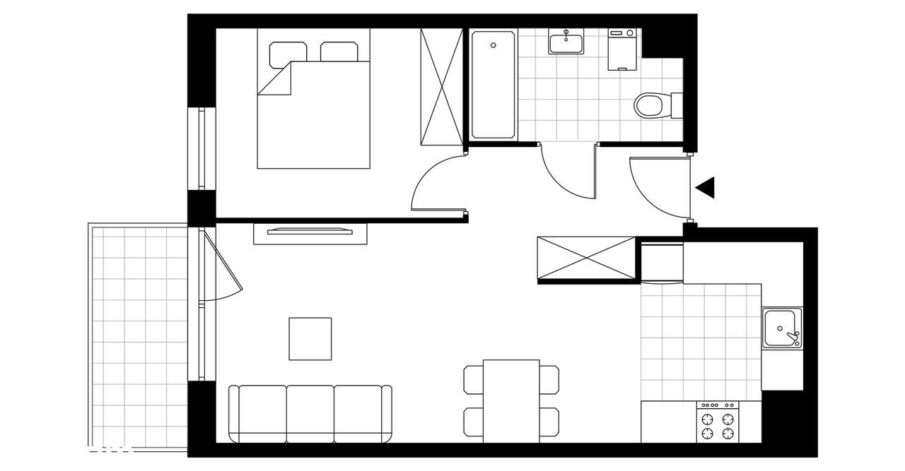 Sedina | apartament 2-pok. | B3.9.6 - Pełny obrazek: 3/8