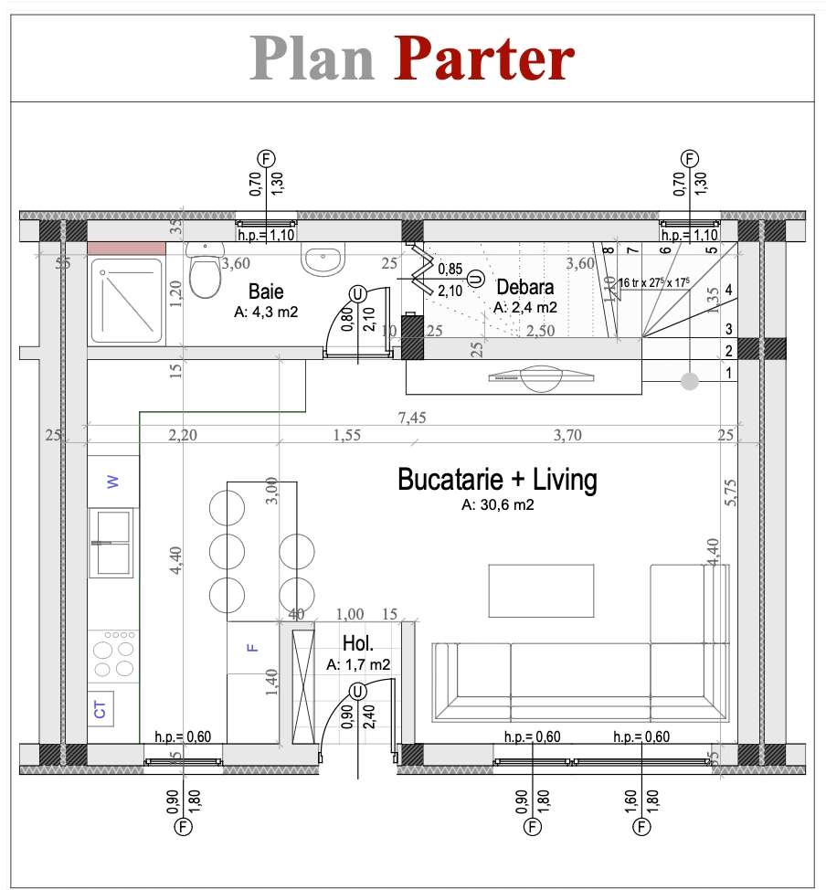 Casă întabulată, 5 cam, 119 mp utili, curte 70 mp – finisată la cheie-9