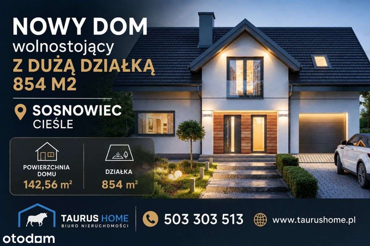 Nowy Dom Z Dużą Działką 854 M2- Sosnowiec Cieśle