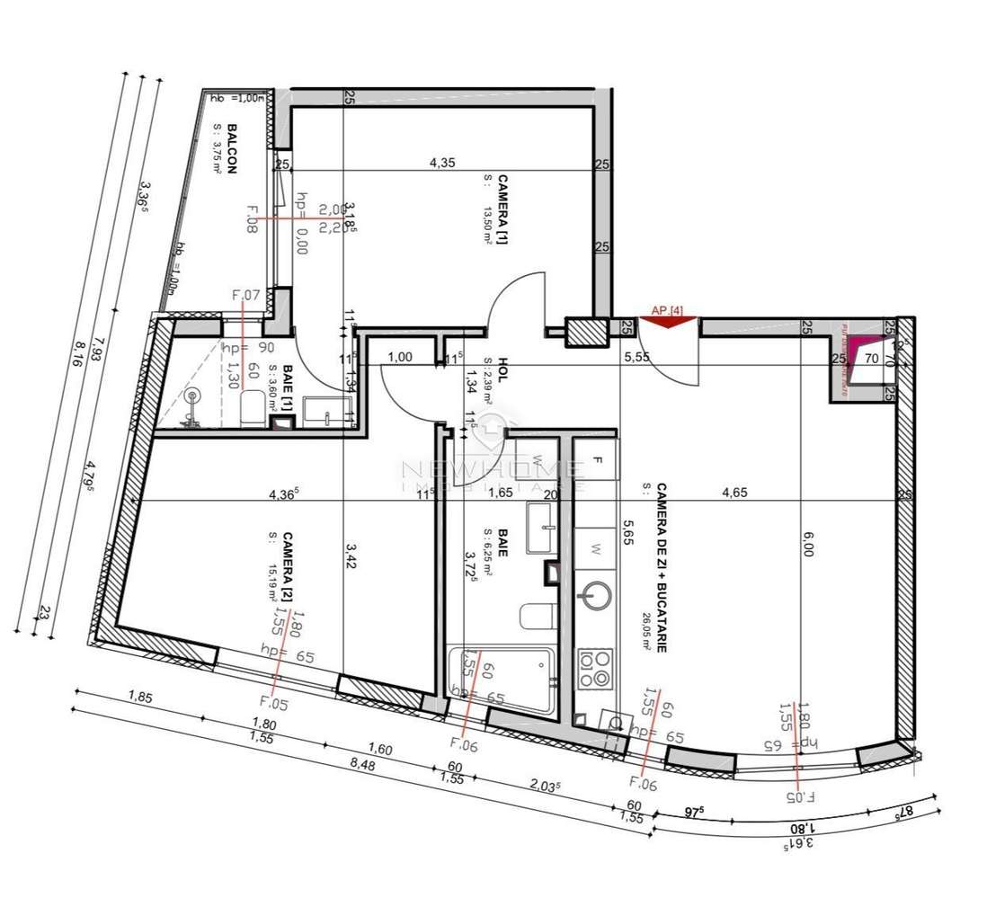 Apartament cu 3 camere de vânzare, zona Bulgaria-17