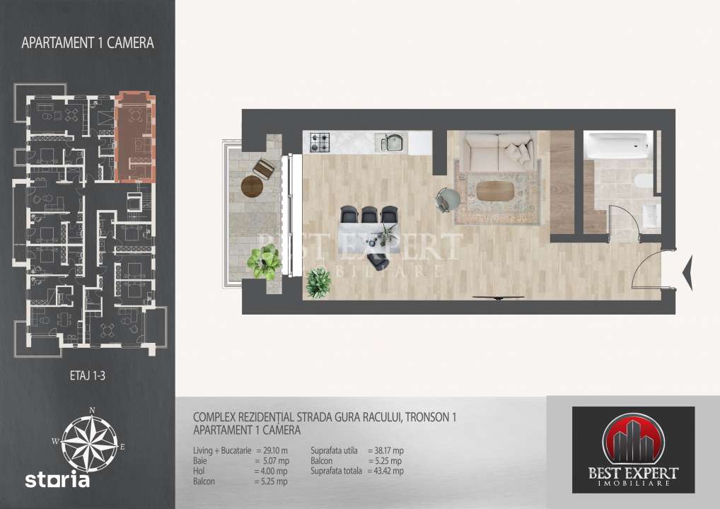 Garsoniera Ideal Investitie -7 minute metrou N.Teclu - Imagine principală: 2/3