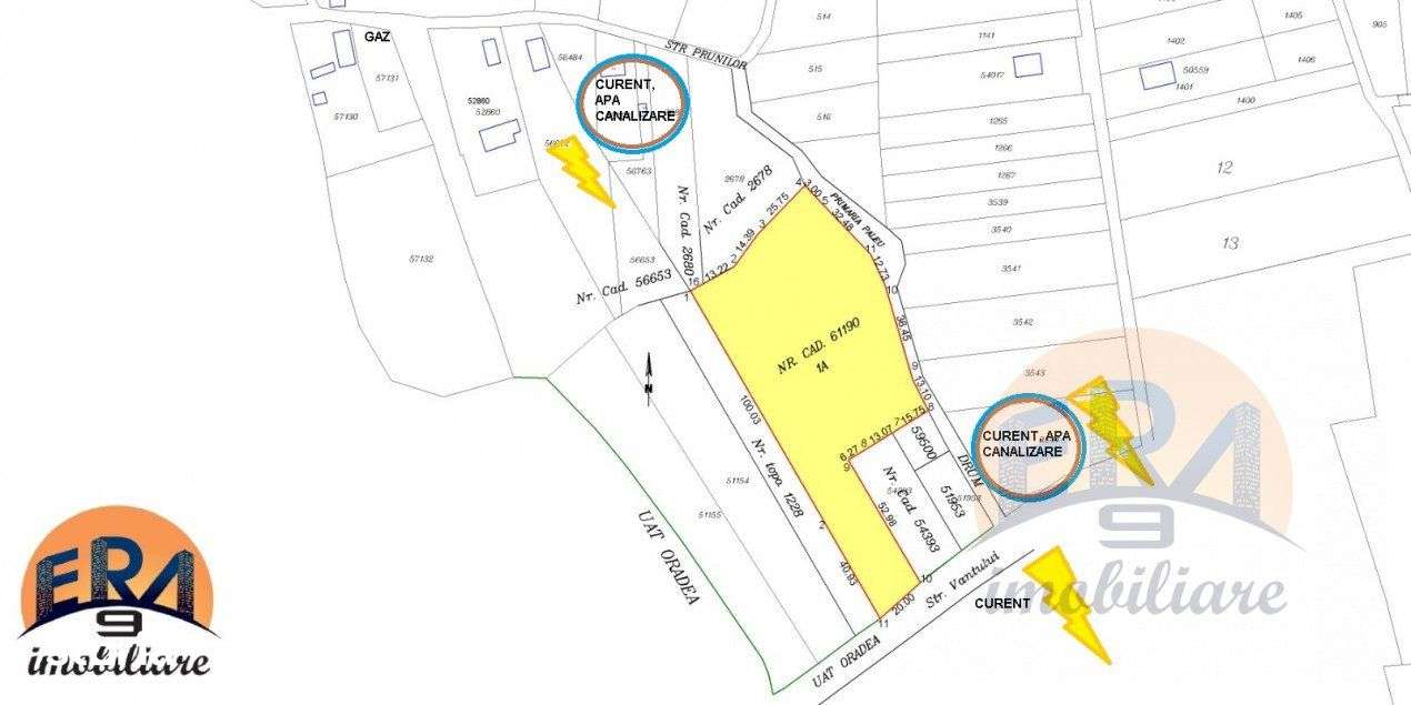 TEREN dublu front Oradea Str.Vantului-Paleu - Imagine principală: 3/9