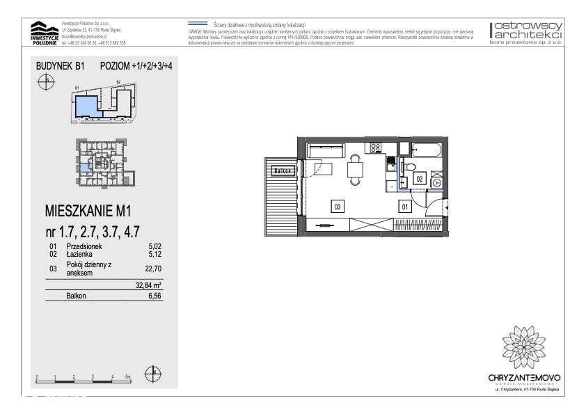Elegancka kawalerka z balkonem! WINDA - Pełny obrazek: 2/15
