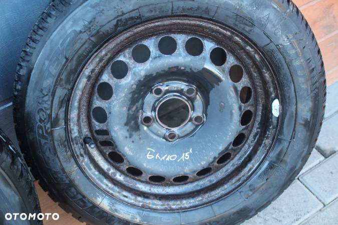 KOŁA FELGI STALOWE OPONY ZIMOWE DUNLOP 195/65 R15 OPEL 5x110 ET35 - 7