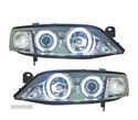 FARÓIS ANGEL EYES CCFL PARA OPEL VECTRA 96-98 FUNDO CROMADO - 1