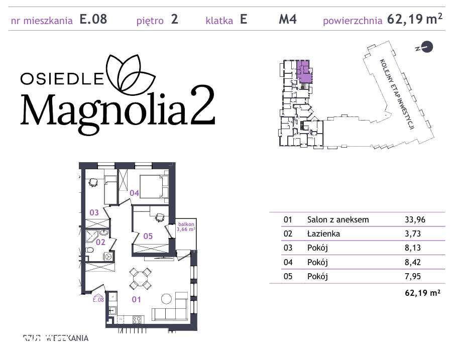 4 pokojowe mieszkanie - od DEWELOPERA - Pełny obrazek: 3/9