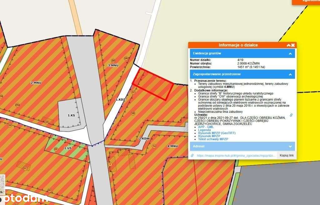 Działka budowlana w Koźminie - Pełny obrazek: 4/9