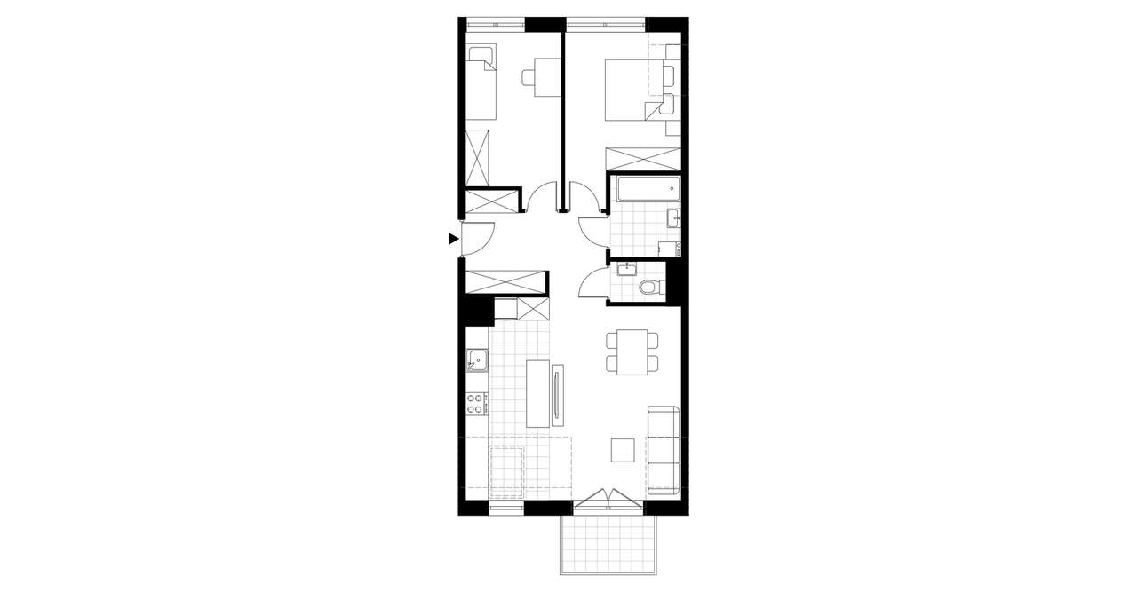 3-pokojowe mieszkanie 63m2 + balkon Bezpośrednio - Pełny obrazek: 4/8