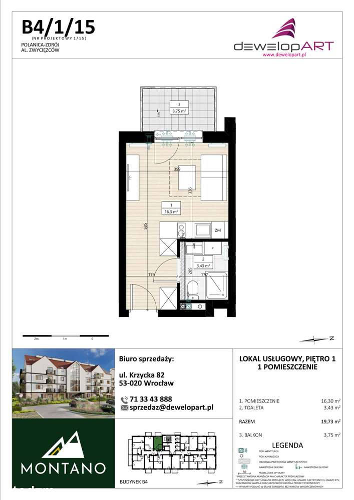 Montano | apartament 1-pok. | B4/1/15 - Pełny obrazek: 2/7