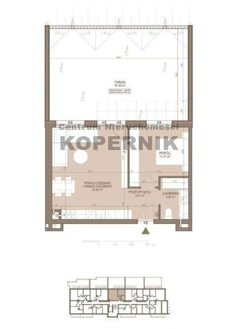 Dwa pokoje z dużym tarasem - deweloperka - Pełny obrazek: 2/7