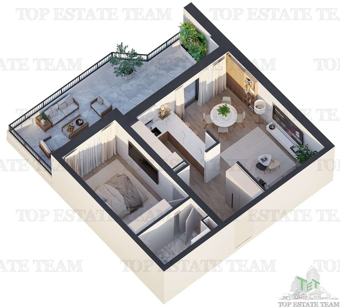 Apartament 2 camere cu terasa 27mp bloc nou Rahova-sector 5 - Imagine principală: 2/20