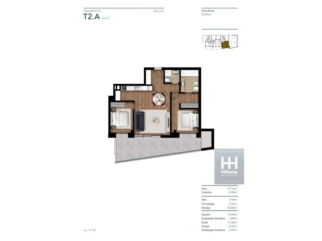 Apartamento T2 no Edificio Hinton, Santa Luzia - Funchal, Madeira-18