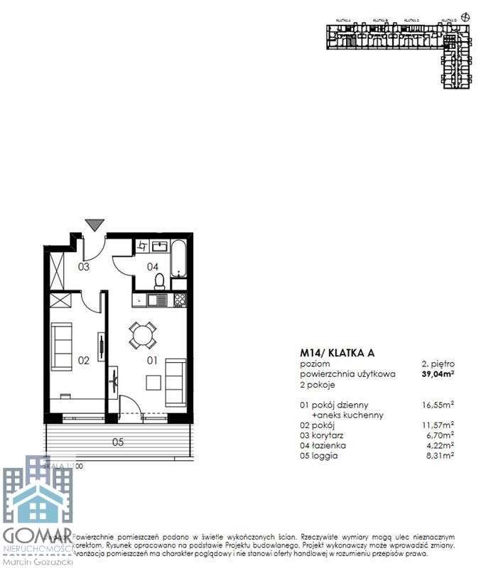 Nowe mieszkanie 2 pokojowe z loggią - ul. Wenedów-5