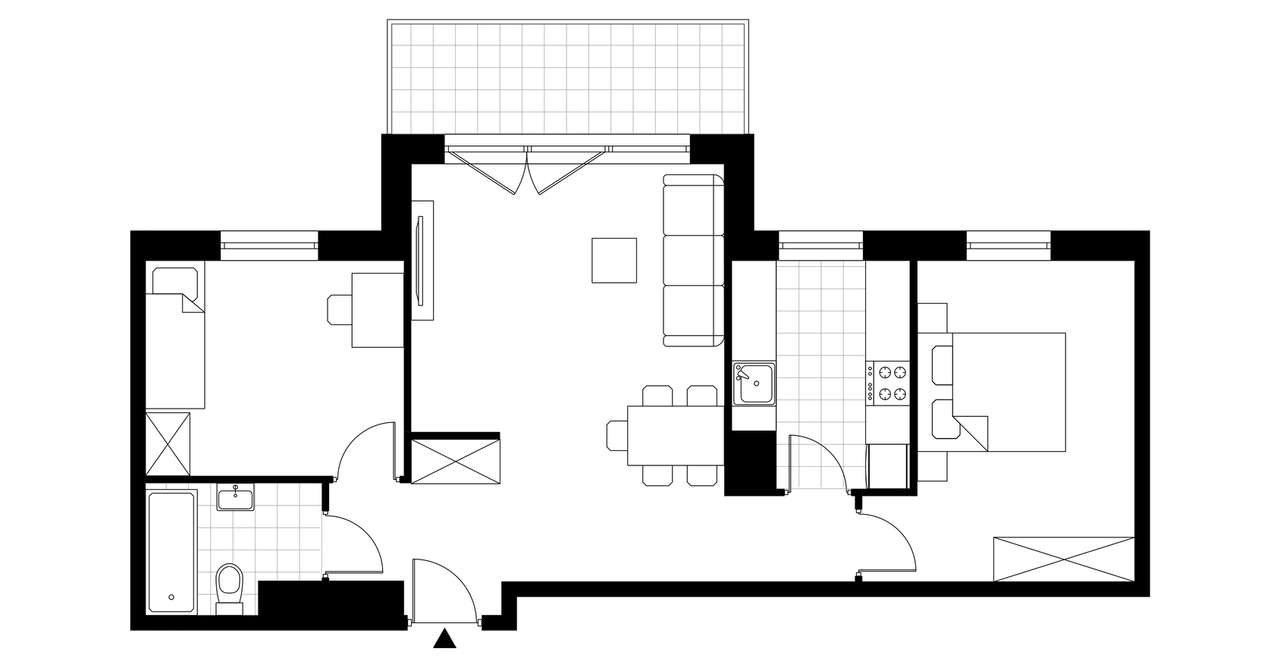 3-pokojowe mieszkanie 61m2 + taras Bezpośrednio - Pełny obrazek: 3/8