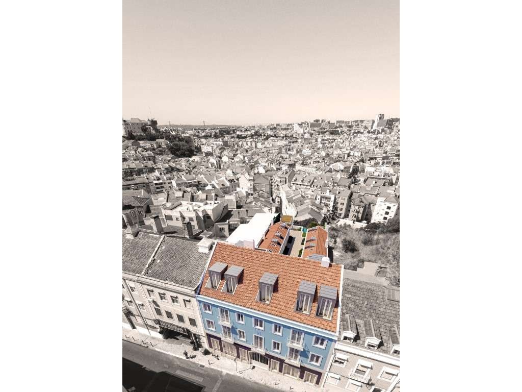 Apartamento com vista num condomínio com Jardim e piscina Arroios-11