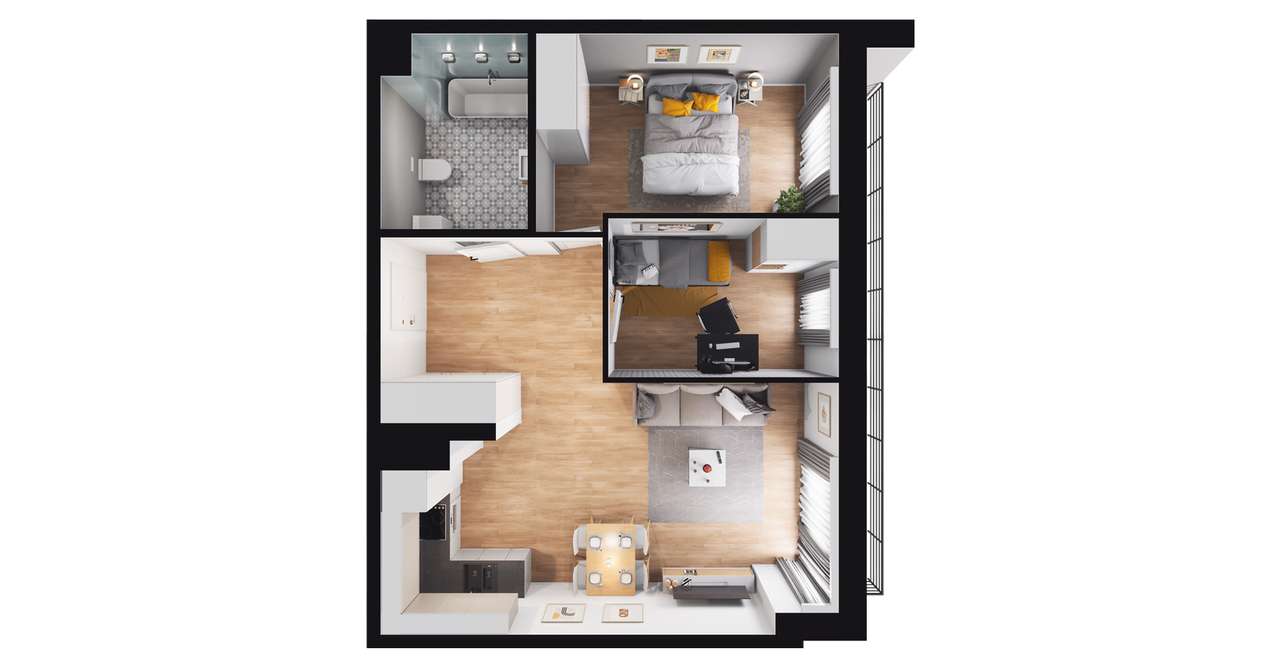 Gemini G7 | mieszkanie 3-pok. | A10-1-72 - Pełny obrazek: 5/9