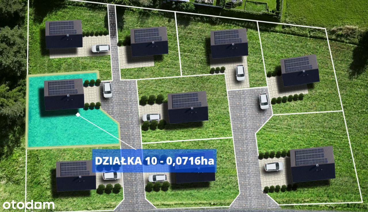 Działka budowlana 711m2, Zbrosławice, os.Bławatków